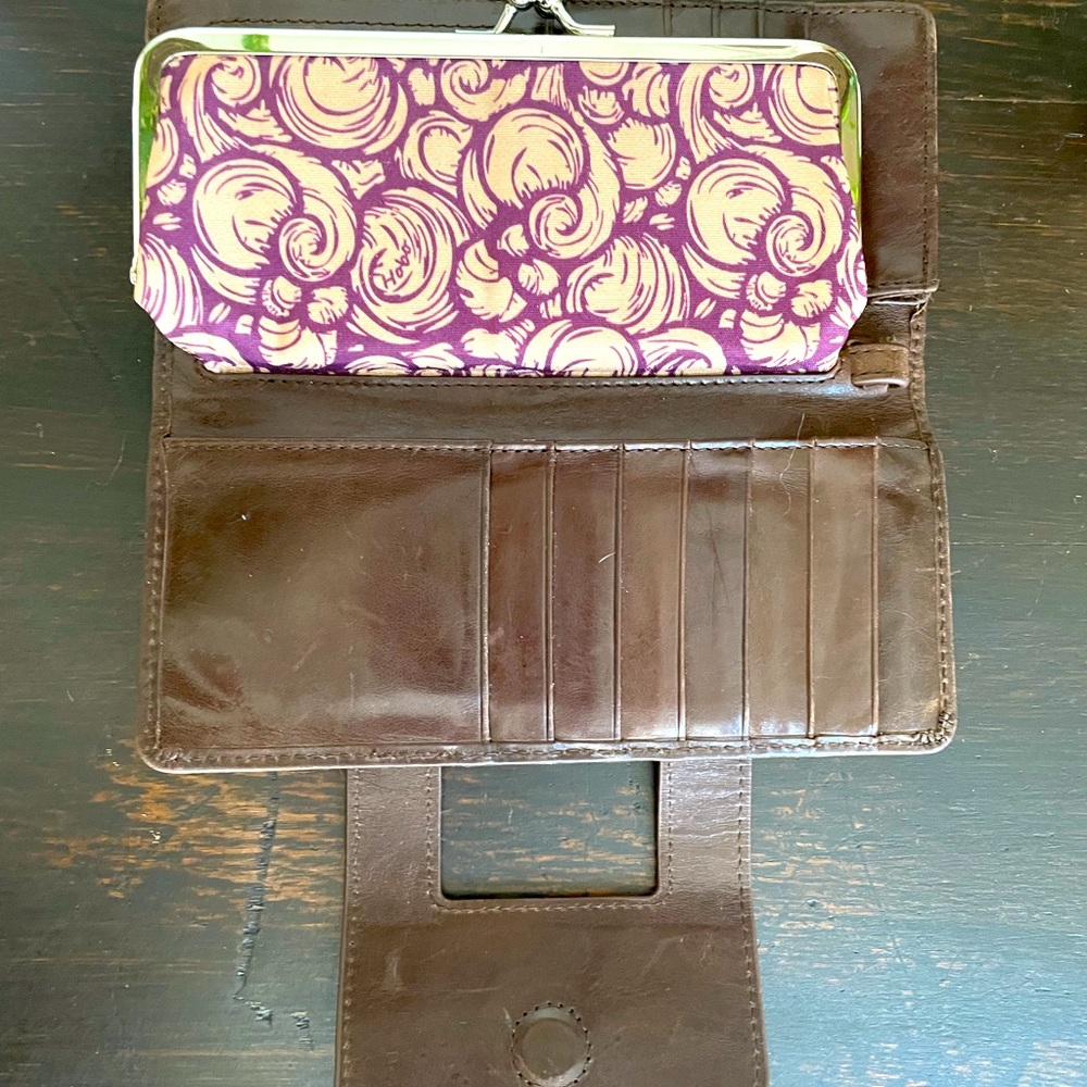 Hobo brown, vintage leather Nancy wallet